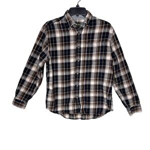 Eddie Bauer Men’s Plaid Flannel Button Down Shirt